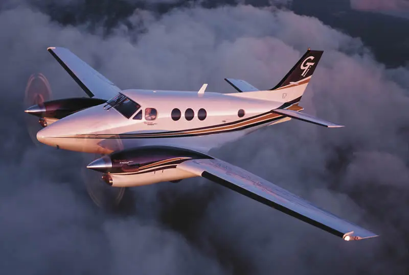 King Air 90 turboprop charter, Beechcraft regional aircraft Fly Tango Jets