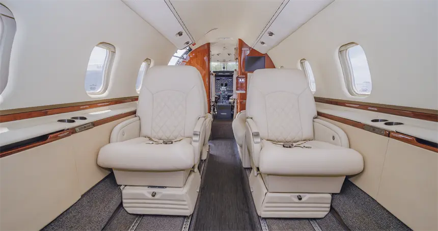 Private jet flying over USA — empty leg charter high frequency corridors
