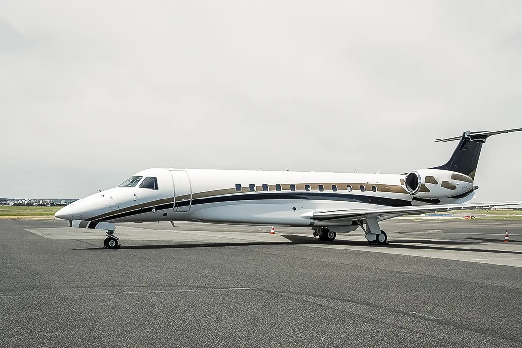 Embraer Legacy 600 heavy jet exterior, Fly Tango Jets private charter