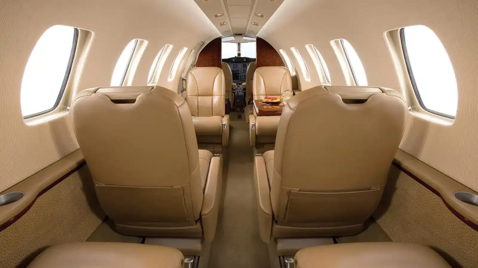 Citation CJ2 private flight interior